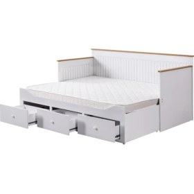 Resim Setay Yavrulu Karyola, Marmaris Divan Karyola Çekmeceli Açılır Çift Kişilik Karyola + Soft Yatak 