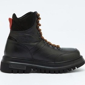Resim Harley Davidson Stein Black Baskı Deri Erkek Bot Siyah 