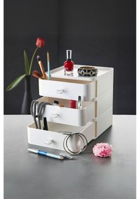 Resim 3 Çekmeceli Takı Ve Makyaj Kutusu 20 X 20 X 24 Cm Çok Renkli 