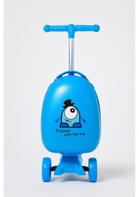 Resim Heybee Luggages Heybee Sevimli Canavar Scooter Mavi Çocuk Valiz Diğer 