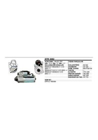 Resim Marş Motoru 11 Diş 12v D7r Renault Megane Iı / Clıo Iı / Kango 1.9d 02-03- Valeo Tip 1 Ad 