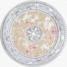 Resim Oval Gümüş Saray Tavan Göbek 90 cm 