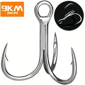 Resim 25'li 9KM Tuzlu Su Balıkçılık Üçlü Kancalar - Ağır Hizmet Karbon Çelik Crankbait & Spinner Kancalar Keskin Uçlu, 25'li Set Tuzlu Su, Tatlı Su, Alabalık, Ton Balığı, Somon için - Sert Yemler, Yedek Balıkçılık Kancaları, Tuzlu Su Balıkçılık Malzemeleri için İdeal 