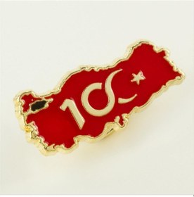 Resim Ilkeshop Cumhuriyetin 100. Yılına Özel Yaka Rozet-sarı Çok Renkli 