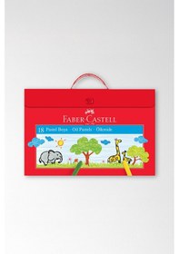 Resim Faber-Castell Çantalı Pastel Boya, 18 Renk, Yumuşak ve Canlı Renkler, Etkili Uygulama, Taşınabilir Plastik Çanta 