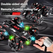 Resim Her türlü arazide kullanılabilen hareketli uzaktan kumandalı 2.4GHz çift taraflı off-road oyuncak araba, USB şarjlı, havalı ışıklar ve gerçekçi sesler, keyifli yarış deneyimi, Cadılar Bayramı ve Noel hediyeleri 