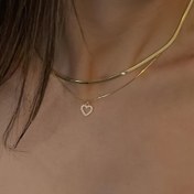 Resim Nooxian 2 Parça Set, Şık Lüks Kalp Kolye, 18K Altın Kaplama, Sentetik Kübik Zirkonya, 304 Paslanmaz Çelik, Kadın Moda Takı, Günlük Giyim ve Balolar İçin Çok Yönlü, Sevgililer Günü İçin Mükemmel, Tüm Mevsim Aksesuar 