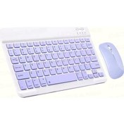 Resim Schitec Kablosuz Klavye Ve Mouse Set Type-c Şarjlı Bluetooth 2.4g Bağlantlılı Mor Diğer 