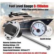 Resim Didadodo 52mm Yakıt Seviye Göstergesi - 200mm Paslanmaz Çelik Sensörlü, 12v Araç Ve Tekne Uyumlu 