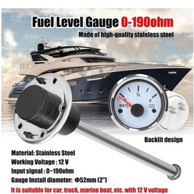 Resim Didadodo 52mm Yakıt Seviye Göstergesi - 200mm Paslanmaz Çelik Sensörlü, 12v Araç Ve Tekne Uyumlu 
