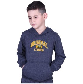 Resim Fyk Kids Kapüşonlu Kanguru Cepli Orıgınal Baskılı Erkek Çocuk Sweatshirt Füme 