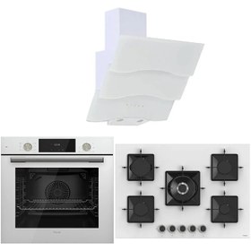 Resim Ferre Flowart SS Serisi Beyaz Ankastre Set (BSPR600+ss036+qms63cb) 