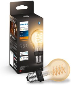 Resim Philips Hue White E27 Filament 7w A60 550 Lm, Akıllı Ampul 