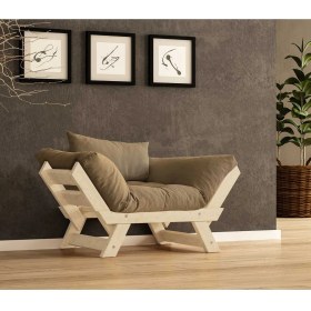 Resim Woodesk Adalar Masif Natural-Camel Renk Berjer CPT8142-140 