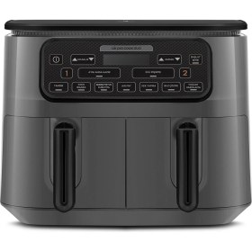 Resim Karaca Air pro Cook Duo Tandır Xxxl 4+4 Litre Aırfryer Space Gray Black 8 Kişilik Fritöz 
