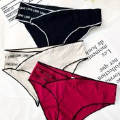 Resim 3 Adet Kadın Hipster Külot - Sevimli "SENİ SEVİYORUM" ve "AŞK" Bel Bandı Tasarımlı Yumuşak Nefes Alabilen İç Çamaşırlar, Siyah/Bej/Kırmızı, Günlük Rahatlık 