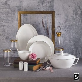 Resim Korkmaz Lines Collection 58 Parça Yuvarlak Yemek 