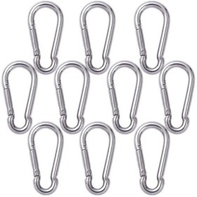 Resim 5mm Düz Yaylı Galvanizli Karabina 10 Adet 