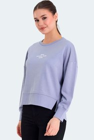 Resim VITAL Oversize Kadın Sweatshirt Lila 