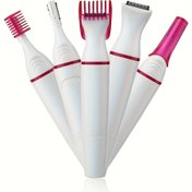 Resim 5 In 1 Elektrikli Epilatör Kadın Saç Alma Bikini Trimmer Kaş Saç Trimmer Tıraş Makinesi, Pil Olmadan 