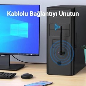 Resim TeknoKapsül Dm AD082 300 Mbps USB Adaptör Wifi Alıcı Verici Access Point 