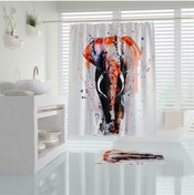 Resim Zethome Elephant Banyo Duş Perdesi Tek Kanat 1x180x200 