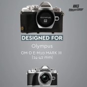 Resim MegaGear Olympus OM-D E-M10 Mark III Suni Deri Kamera Çantası 