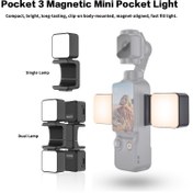 Resim DJI Pocket 3 Mini Işık İçinde Klipsi, Çift Renk Sıcaklığı 2500K-6000K Ayarlanabilir, Üç Parlaklık Seviyesi, Tek veya Çift Işık Seçenekleri, Yatay ve Dikey Mod Ekran Işığı Engellenmez, Tip-C Şarj Ürün Fotoğrafçılığı, Yiyecek Fotoğrafçılığı, Vlog Kaydı İçin - Yaz Açık Hava Çekiminde Mükemmel Hediye 