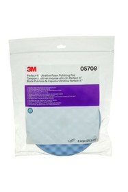 Resim 3M PN05708 Quick Connect Çift Taraflı Pasta Süngeri ADIM 3 220mm – Mavi Hare Giderici Polisaj Pedi 