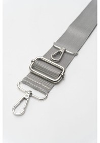 Resim Gümüş Renk Ayarlanabilir Çanta Askısı Çift Dikişli Gümüş 