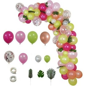 Resim Geeksen 84 Adet Renkli Parti Balon Seti - Bebek, Doğum Günü Ve Özel Günler İçin Şık Dekorasyon 