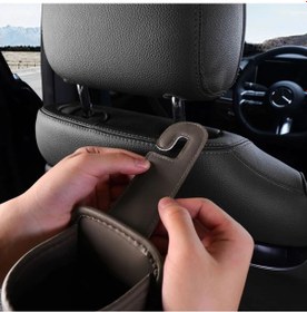 Resim Dashanshop Siyah Araç Depolama Çantası, Koltuk Arkası Askılı Çanta, Çok Fonksiyonlu Askı, Bardak Tutucu 