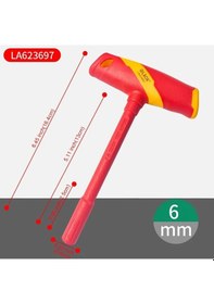 Resim Xuweiwei La623697 Laoa Yalıtımlı Enjeksiyon Kalıplı T Tipi Soket Anahtarı Elektrikçi Özel Manuel Takım 