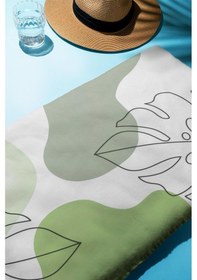 Resim Dijital Baskı Plaj Deniz Havlusu Yaprak Desenli Peştamal Hvl0184 Renkli 