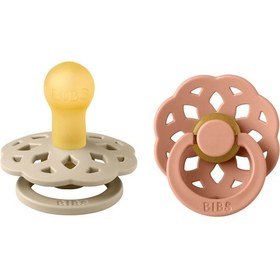 Resim Bibs Boheme 2'li Kauçuk Emzik I Vanilla & Peach I 0-6 Ay Pembe 
