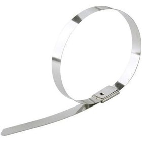 Resim Paslanmaz Çelik Kablo Bağı Cırt Kelepçe 7,9x680 Metalik 304 Kalite Tork 100 'lü Paket 