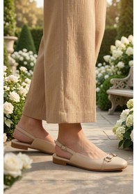Resim Pierre Cardin Bej Kadın Babet Ayakkabı Pc-55780 Z 