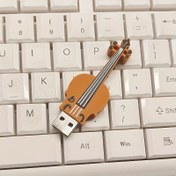 Resim USB Flash Sürücü Yeni Minimalist Keman/Gitar Kalem Sürücü Enstrüman Depolama Çubuğu 16GB 64GB 128GB Bellek Kartı USB Sürücü 