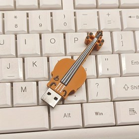 Resim USB Flash Sürücü Yeni Minimalist Keman/Gitar Kalem Sürücü Enstrüman Depolama Çubuğu 16GB 64GB 128GB Bellek Kartı USB Sürücü 