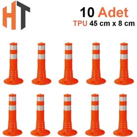 Resim Hayat Trafik 10'lu Delinatör Seti 45 x 8 cm %100 TPU, Esnek Duba 