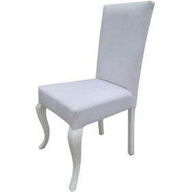 Resim Sandalye Klasik Model Kayın Aslan Ayak 2adet Giydirme Terletmez Keten Kumaş El Yapım 