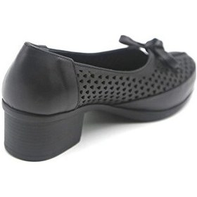 Resim Castle Black 24556 Kadn Deri Comfort Ayakkabı Siyah Siyah Nubuk 