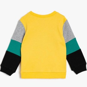 Resim Erkek Bebek Yazılı Baskılı Sweatshirt 