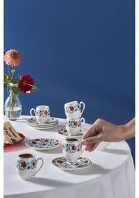 Resim Karaca Gelincik 6 Kişilik Kahve Fincanı 80 Ml 