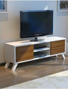 Resim IRMAK MOBİLYA Tv Sehpası Tv Ünitesi Ceviz Beyaz Yaşam Ünitesi Duvar Ünitesi Mini Tv Sehpası 