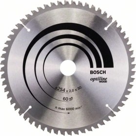 Resim Bosch - Optiline Serisi Ahşap İçin Daire Testere Bıçağı - 254 X 30 X 2,0 Mm, 60 Diş 