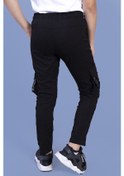 Resim Toontoy Erkek Çocuk Beli Lastikli Kargo Cepli Jogger Pantolon Siyah 