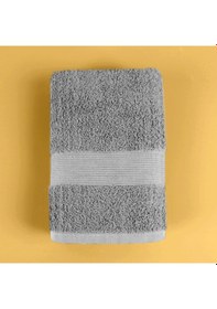 Resim İkili Bordürlü El/yüz Havlusu Gri 