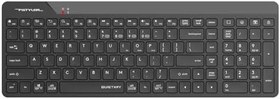Resim A4 TECH FBK23 AS Bluetooth+2.4Ghz Kablosuz Q Türkçe FN-Multimedya Sessiz Ultra İnce Özellikli Emoji Tuşlu ve Uyku Engelle Modlu Siyah Klavye 