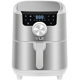 Resim Yui M20 Maxifry Dokunmatik Ekran 4.5 L 1500 W Gümüş Smart Airfryer Yağsız Fritöz (Yui Türkiye Garantili) 